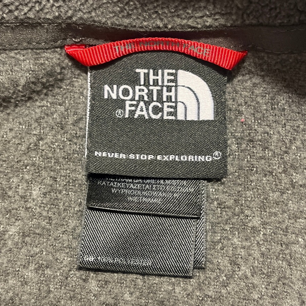 The North Face Mens XL Fleece 1/4 Zip Pullover Gray Chest Pocket - Picture 4 of 10
